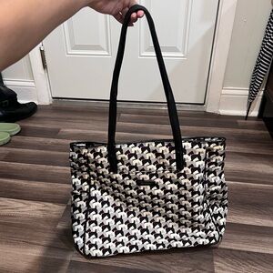 VERA BRADLEY Scottie Dog Signature Print Black and White Tote Bag Purse